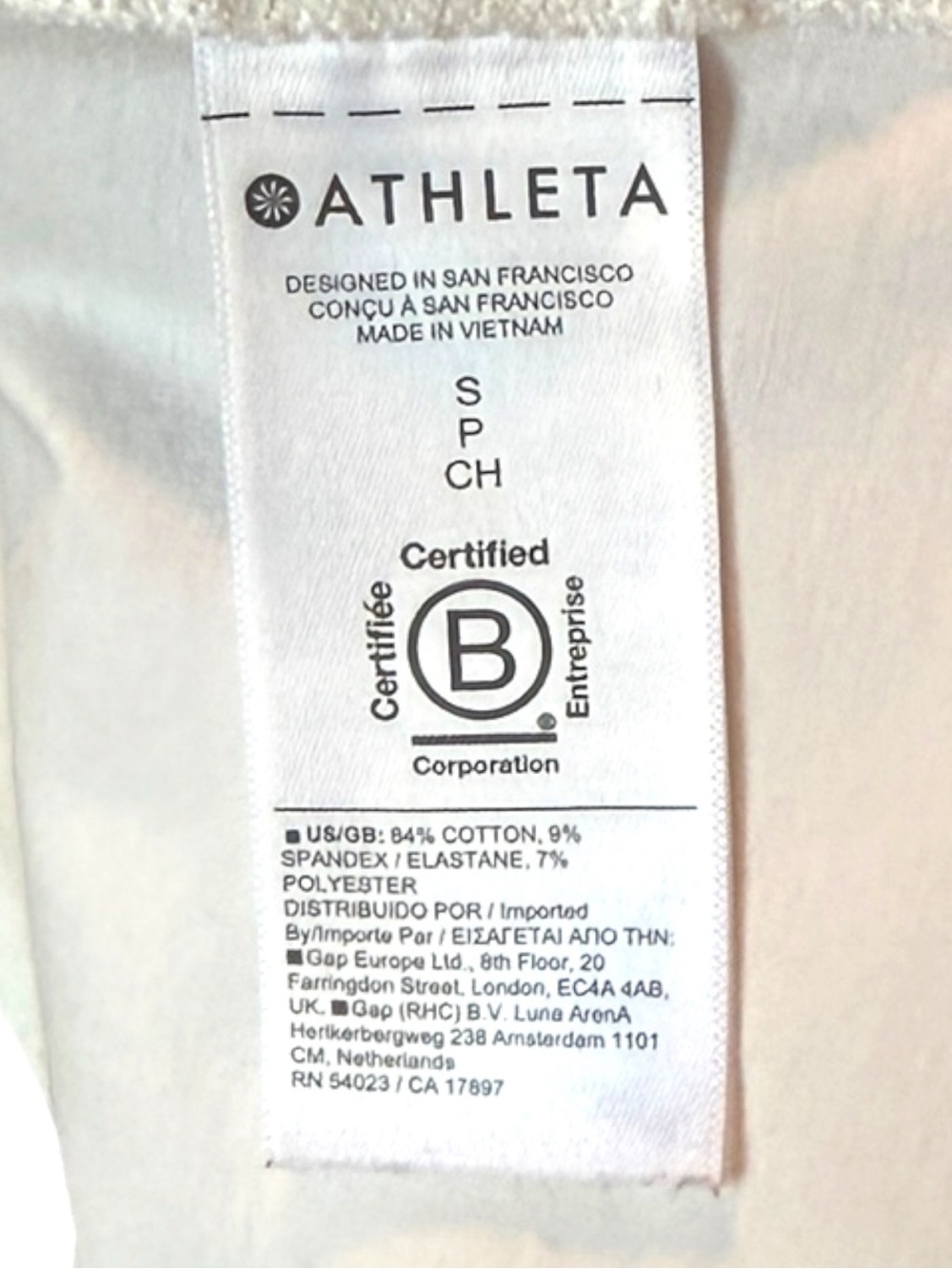 Sz S EUC Athleta Effortless Warm White Cotton Blend Athletic Tank - Picture 6 of 9